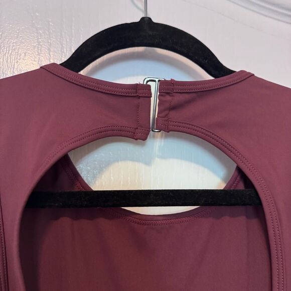 Halara Buckle Tie Back 2-in-1 Pocket Dance Active Dress NWT Size Large - Fig - Picture 7 of 11